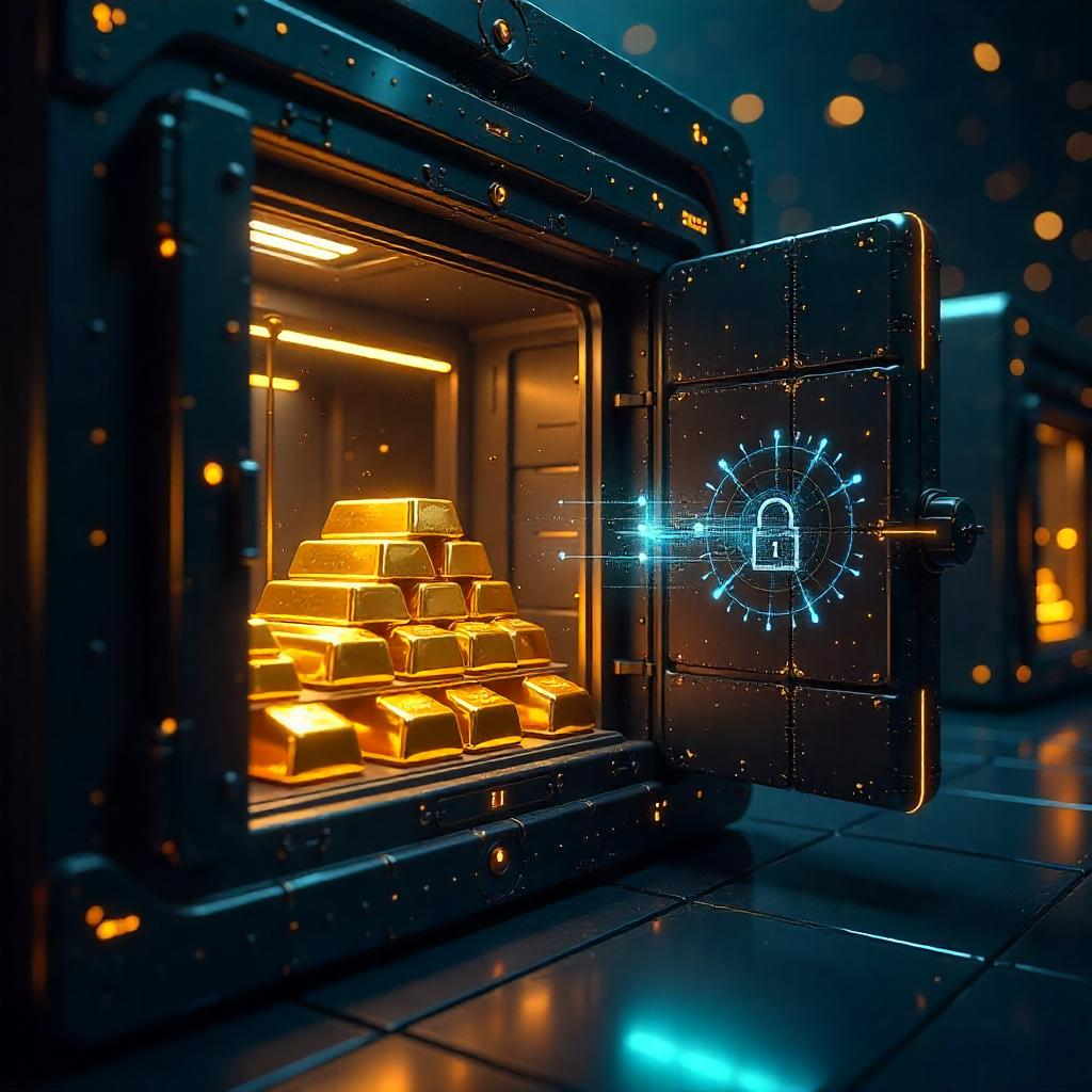freepik a digital artwork depicting a secure vault filled